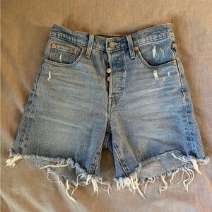Levi's Blue Jean Shorts Distressed Cut-Off Style